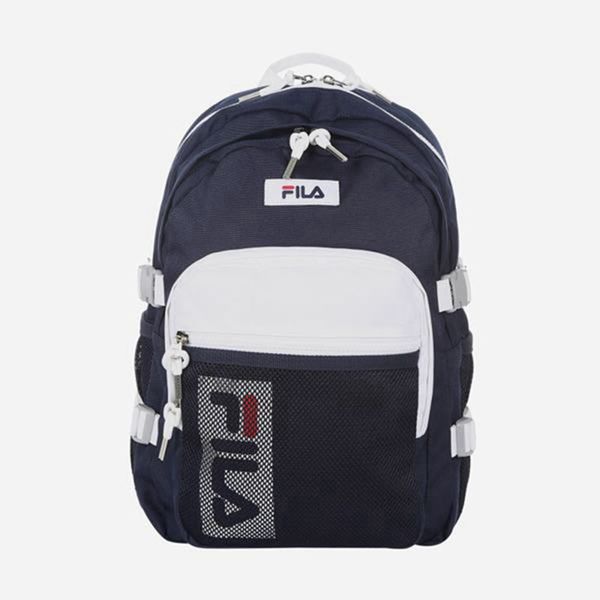 Mochila Fila Menina Azul Marinho - Fila Vertical Linear Mesh Outlet Portugal,DIXC-42035